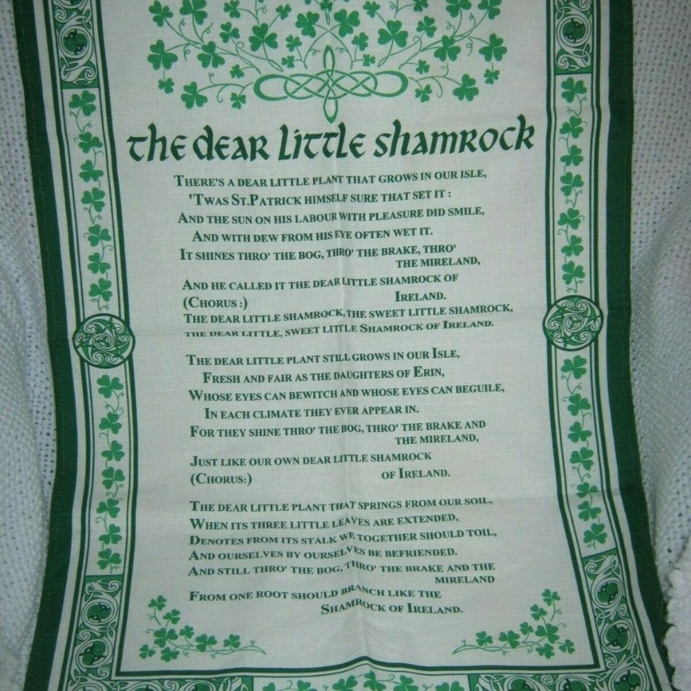The Dear Little Shamrock Linen Cotton Tea Towel